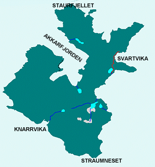 Kart over Hjelmsøya
